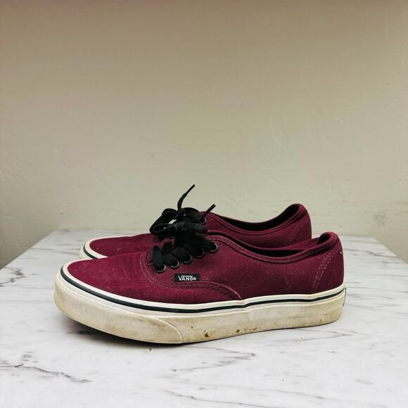 Vans Burgundy Classic Low Top Sneakers Women’s Size 8 - Picture 1 of 9